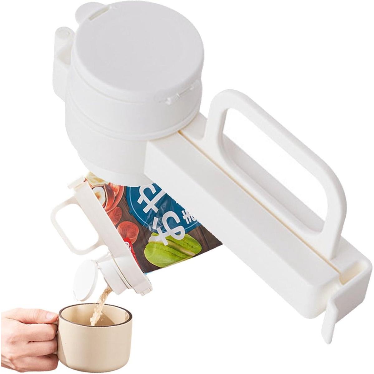 Clips de frescura con boquilla para verter - Sellador de bolsas - Clips de frescura - Clips de sellado - Pinza para sellar bolsas con boquilla para verter - Sellado de alimentos - Mantener fresco - Clips para bolsas de alimentos con boquillas para verter