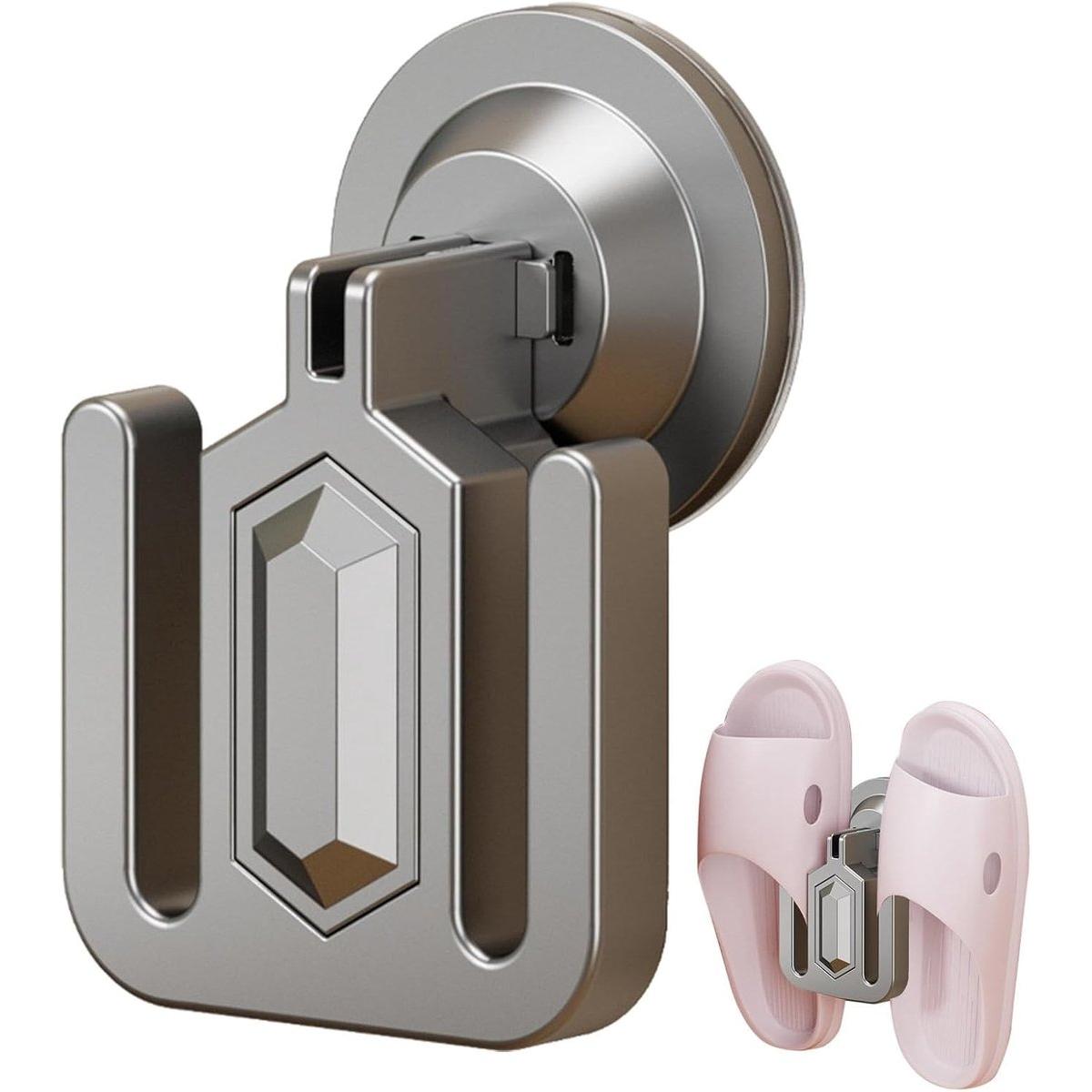 Zapatero colgante - Gris - 2 piezas - Plástico - Zapatero de pared - Zapatero colgante para pared - Zapatero de pared - Zapatero - Zapatero de ABS - Apto para armario o pared - Zapatero de puerta - Con ventosa