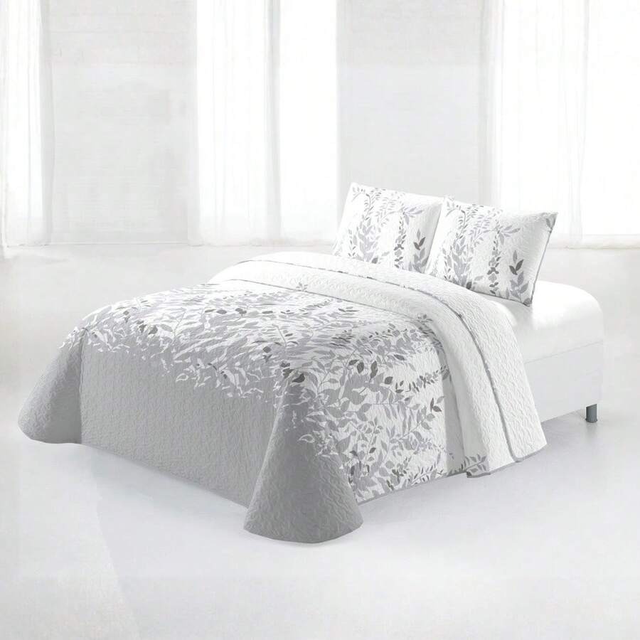 OsoNube-Colcha bouti para verano y entretiempo - Colcha para cama inluye 1 o 2 funda de cojin segun la medida，Colcha cubre cama 100% poliester, suave y transpirable. El diseño de la funda de cojin puede variar según el corte del tejido