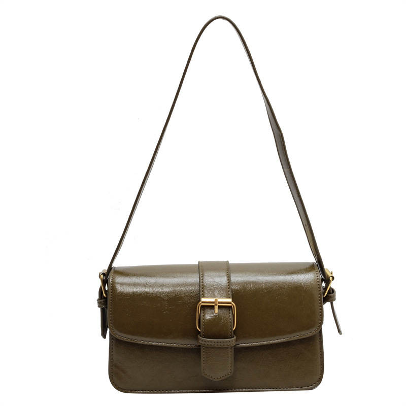 Bolso de hombro para mujer, bolso pequeño tipo hobo de cuero, bolso cruzado de mano, mini bolso de mano con solapa para axilas