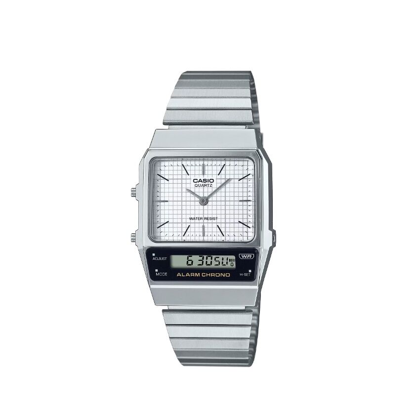Reloj Plateado Casio Edgy Collection Wrist Watch Anadigi