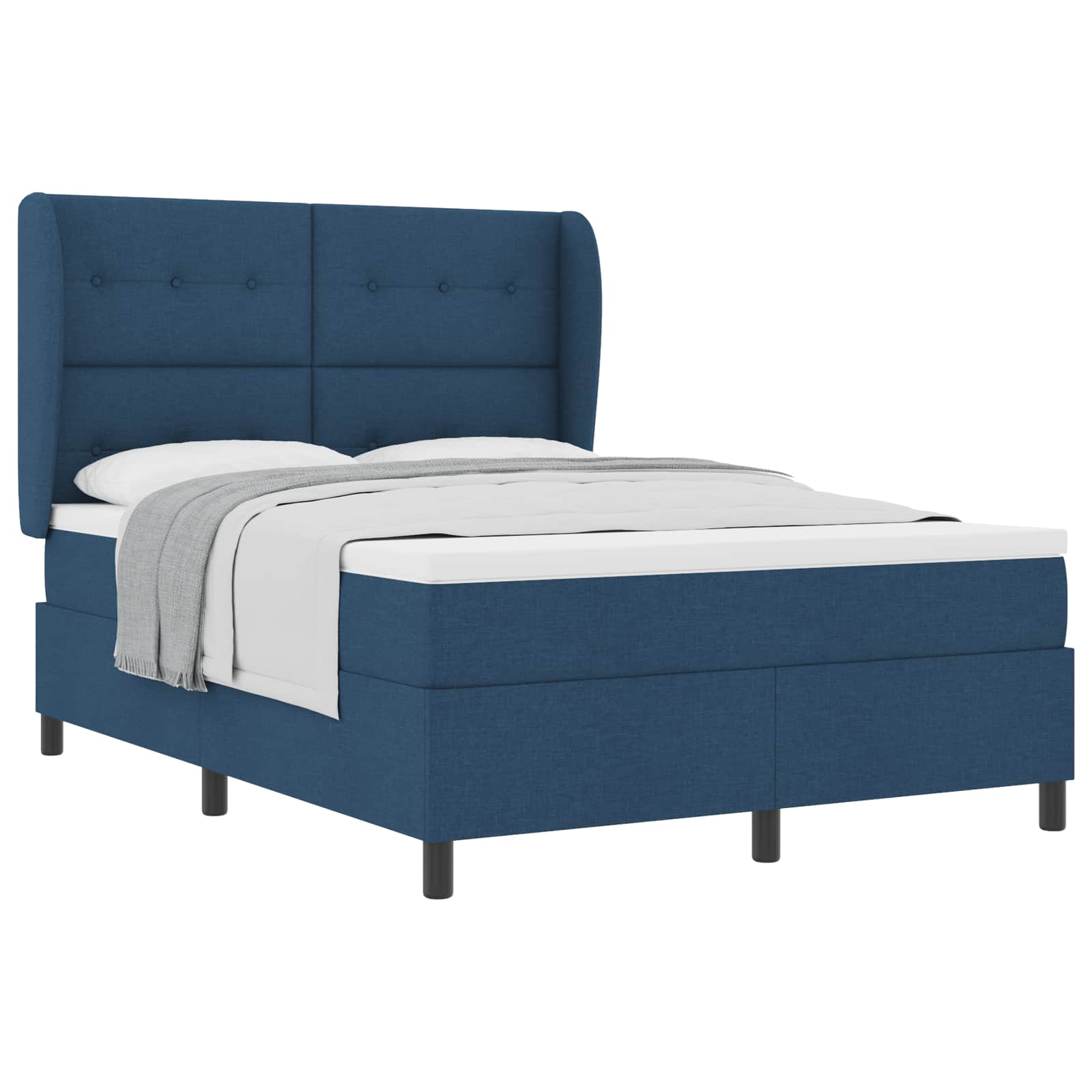 vidaXL Cama tipo Box Spring con cabecera 160 x 200 cm tela Multicolor
