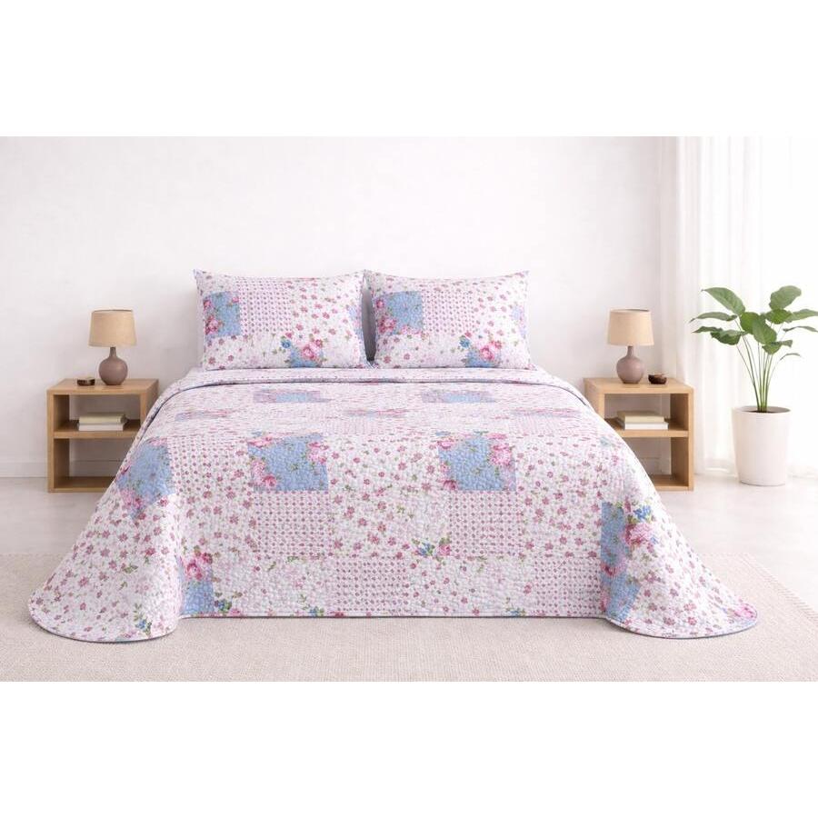 OsoNube-Colcha bouti para verano y entretiempo - Colcha para cama inluye 1 o 2 funda de cojin segun la medida，Colcha cubre cama 100% poliester, suave y transpirable. El diseño de la funda de cojin puede variar según el corte del tejido
