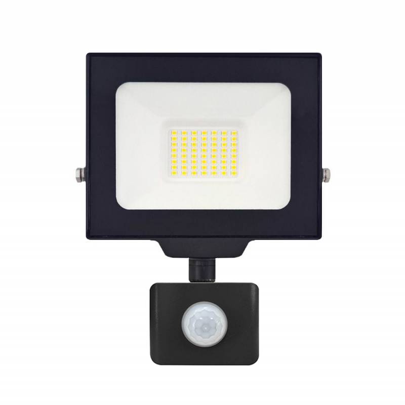 LEDBOX Proyector LED SLIM Chipled Osram, 30W con Sensor Movimiento PIR, 3000-4000-6000K. Iluminación exterior LED, Proyectores led
