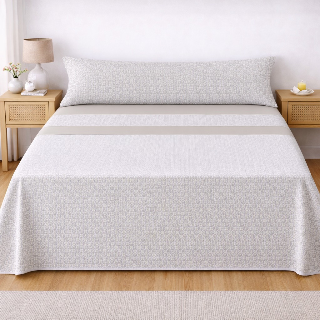 Juego de Sábanas Microfibra 100% Poliéster, Suaves y Frescas para Verano, Estampadas, incluye Bajera -Encimera-1 o 2 Funda de almohada, Entrega en España en 48 a 72 horas Escanea el QR para ver el artículo e