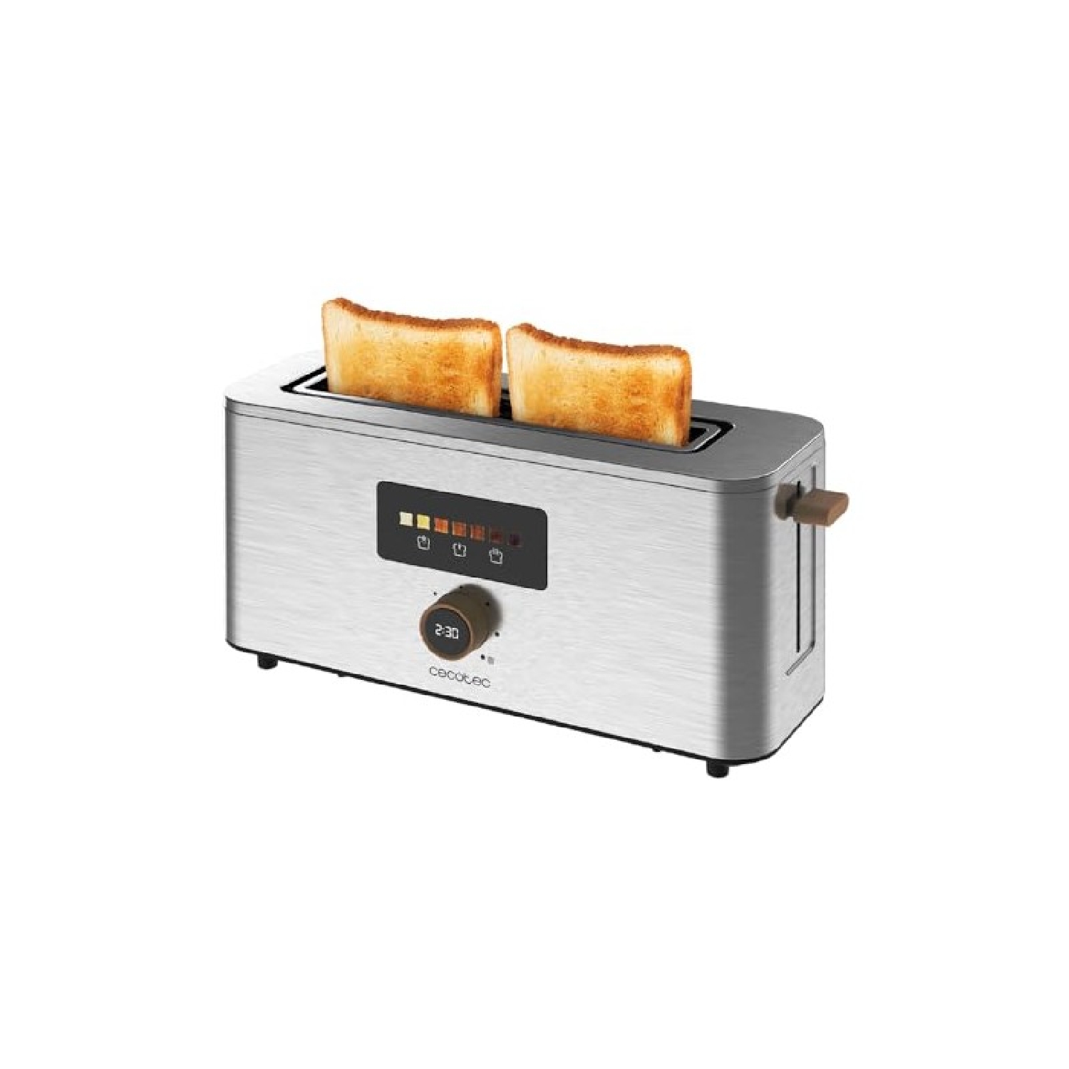 Cecotec Tostadora Vertical 1 Ranura Larga Touch&Toast Extra. 1000 W,24 Rebanas De Pan, Ranura Extra Ancha 3,5 Cm