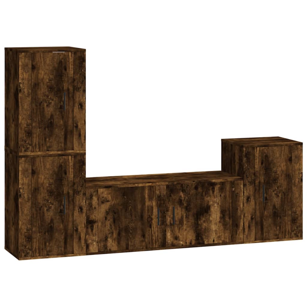 Vidaxl Set de Muebles de TV 4 Piezas Madera Contrachapada