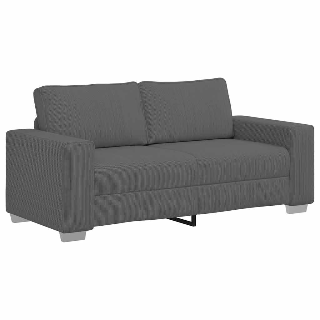 vidaXL Sofá de dos plazas, 180x77x82 cm, tela de pana Multicolor