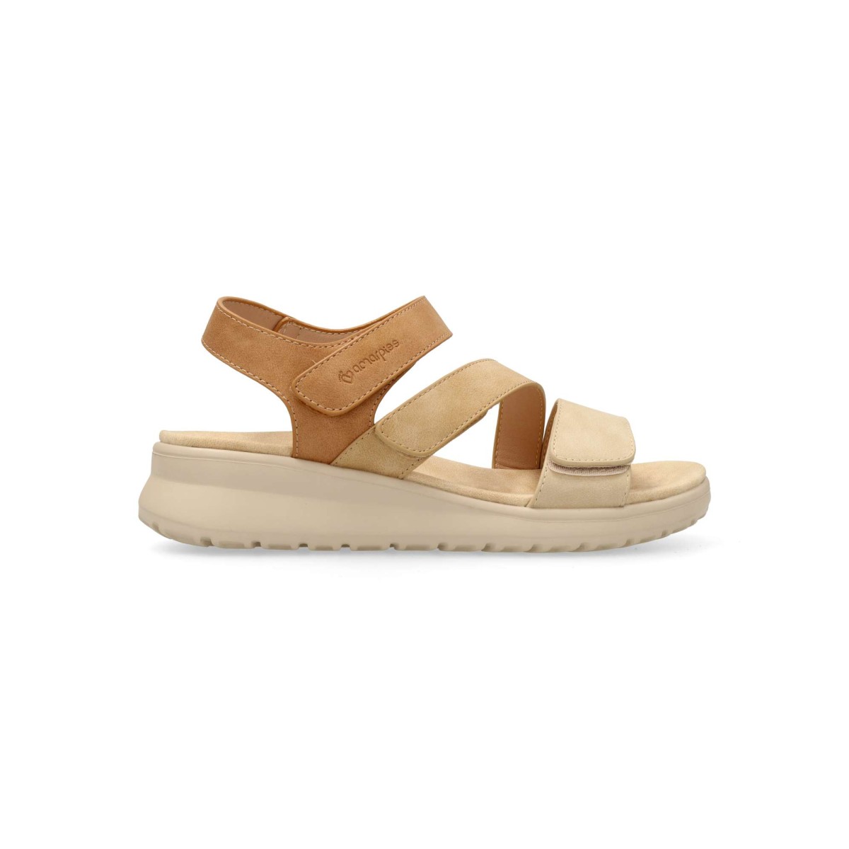AMARPIES - Sandalias de mujer con cuña 4 cm y tiras ajustables, cómodas y adherentes para looks veraniegos