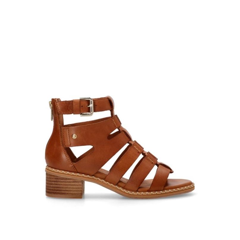 Sandalia Cómodas Pikolinos - Mujer - Tacón Medio - Modelo W3h-1823 - Color Cuero