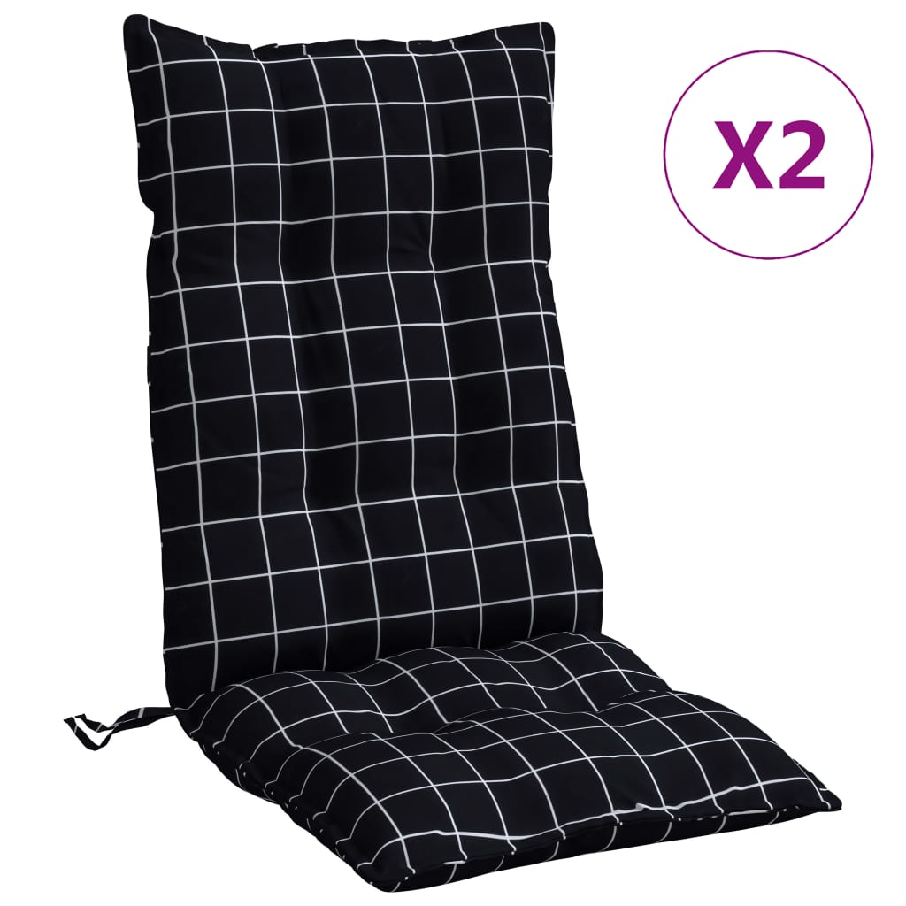Vidaxl Cojines para Silla con Respaldo Alto 2 Uds Tela Oxford Color Gris