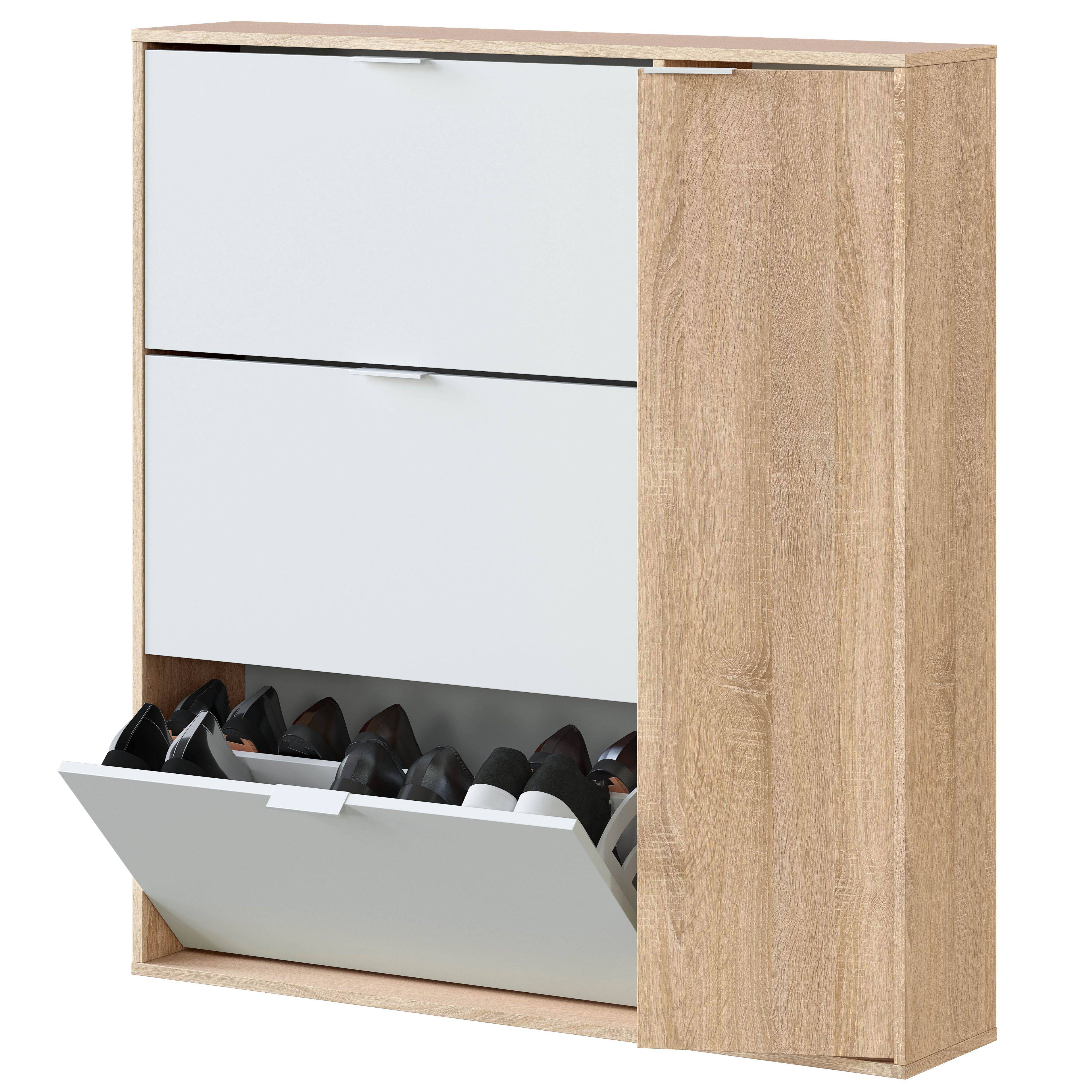 Miroytengo Zapatero Pasillo Class Color Blanco Roble 115x106x22 cm