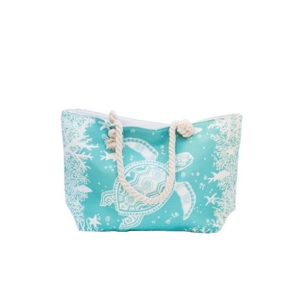 Bolsa Playa 58X38X16CM AZUL/TORTUGA novedad 2024 gran capacidad