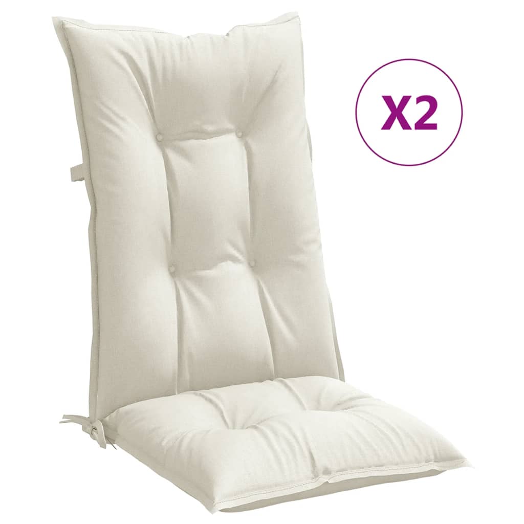 Vidaxl Cojines para Silla Respaldo Alto Tela Polyester