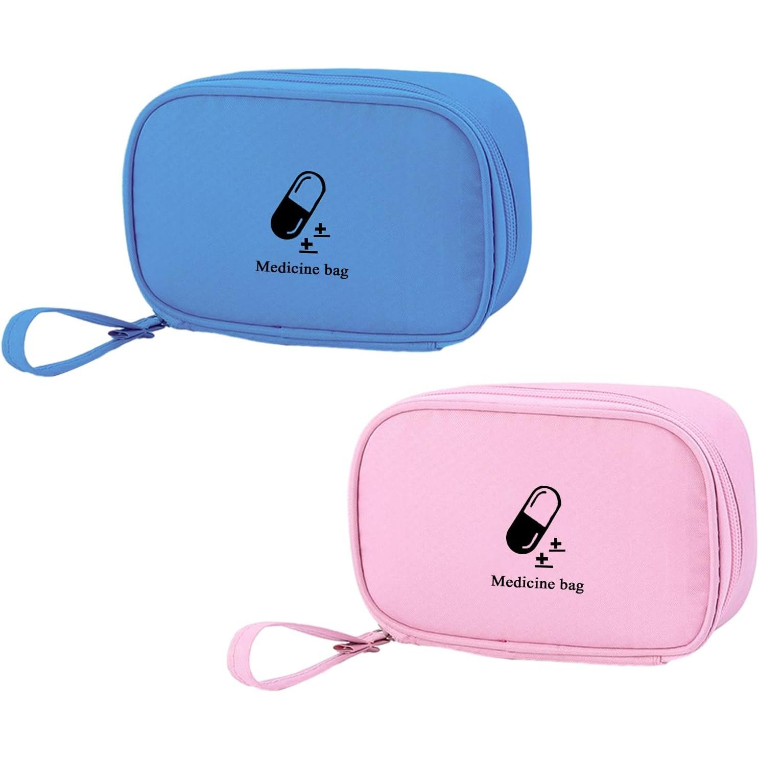 Bolsa para Kit De Primeros Auxilios De Viaje Portátil, Pack 2, Mini Vacío Botiquín de Primeros Auxilios, Emergencia Medica Bolsa de Almacenamiento para Aire Libre Camping Senderismo