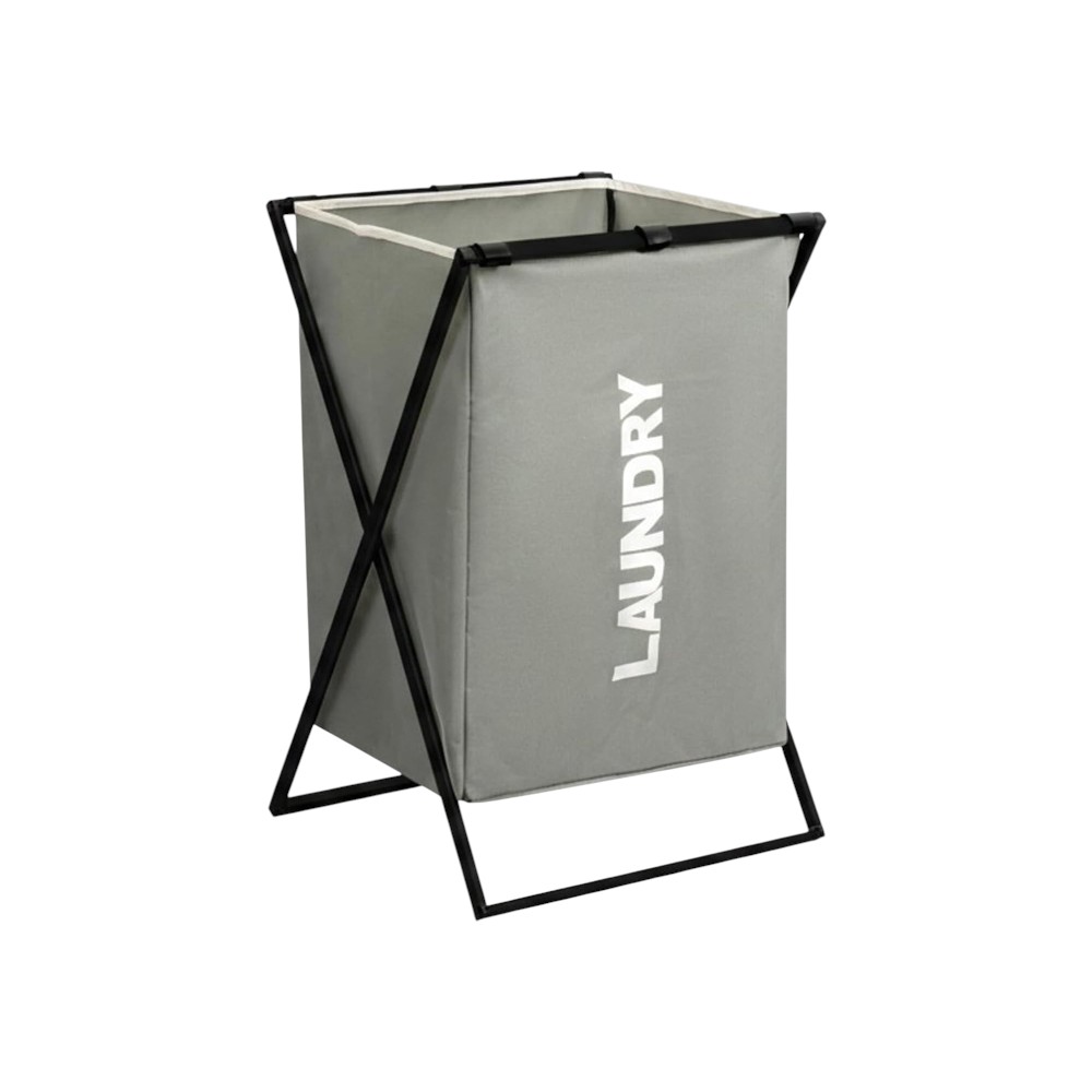 Cesto para la Ropa Sucia con Compartimento, Estructura con Barras de Hierro Resistente, Organización Práctica para Baño, Lavadero o Dormitorio, Funcional, con 1/2/3 Bolsas.