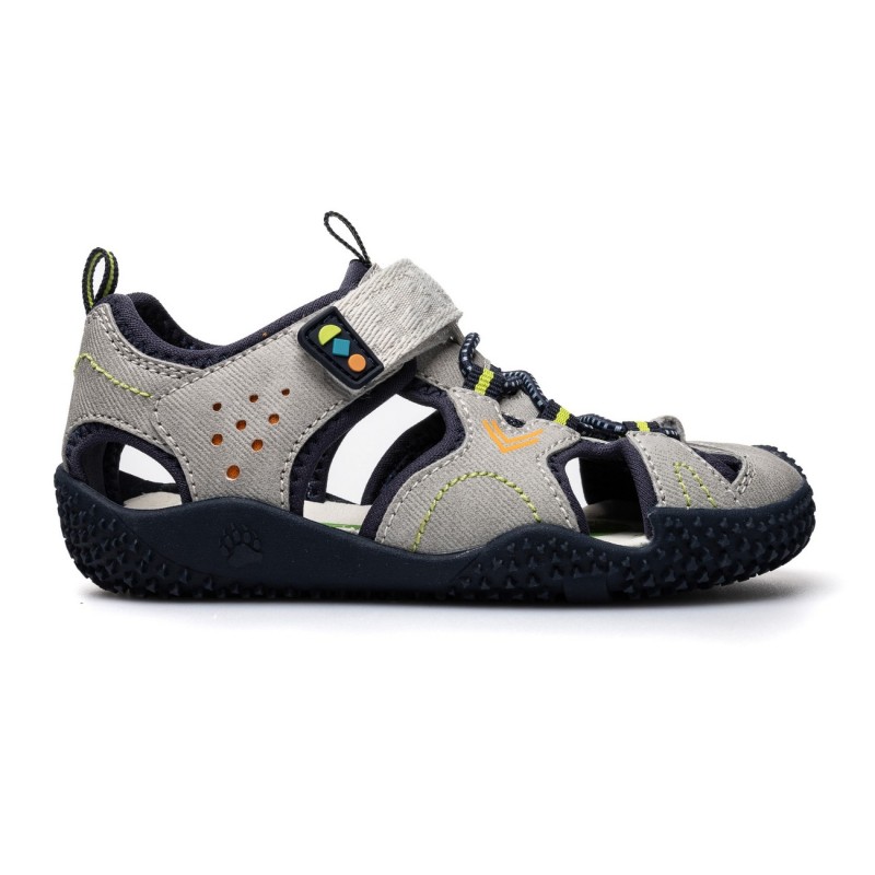 Sandalias planas niño PABLOSKY 985850 SANDALIA DEPORTIVA BAREFOOT GREY-NAVY 37755 26V