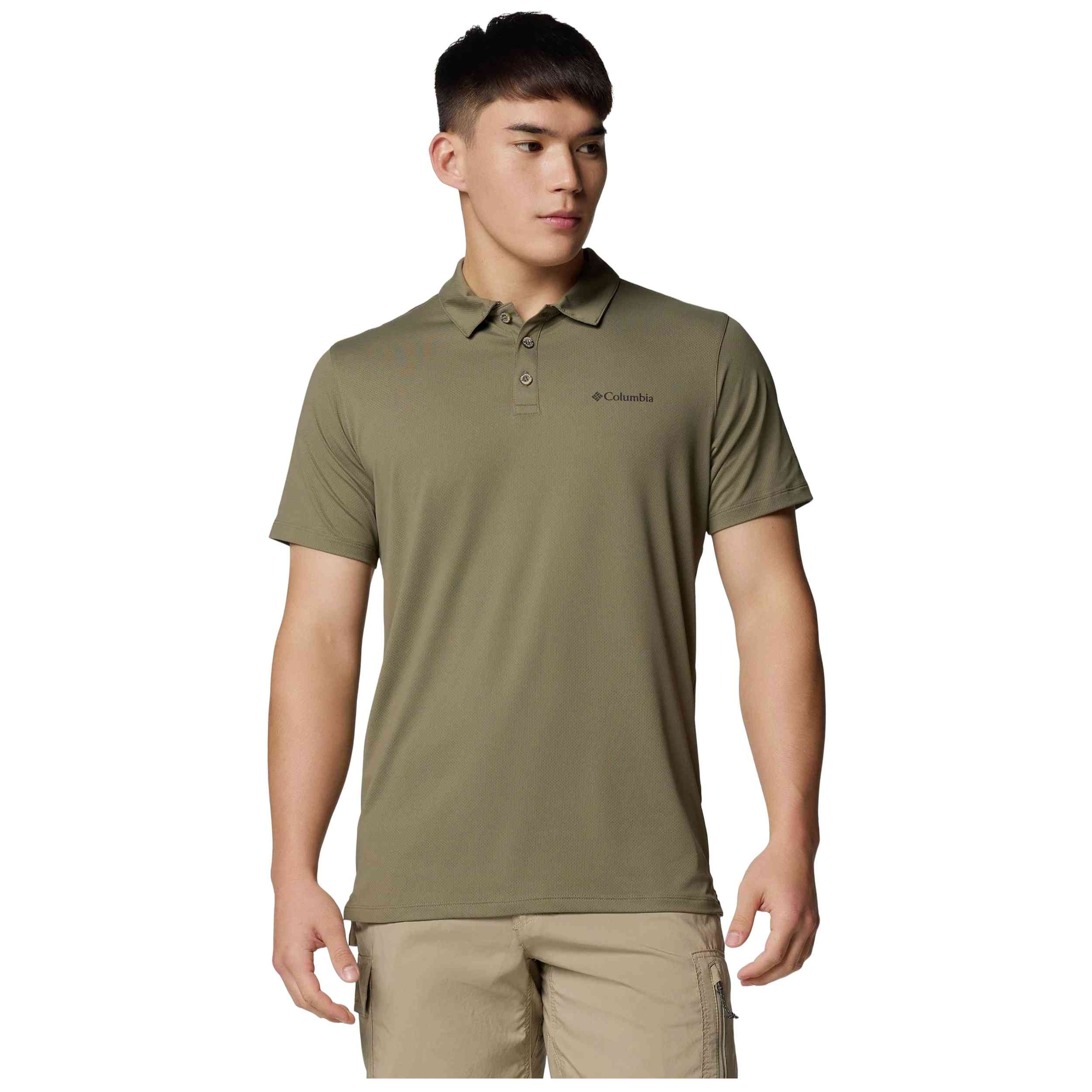 Polo De Manga Corta Columbia modelo Polo Columbia Tech Trail Utility manga corta verde oliva para Hombre en color Verde