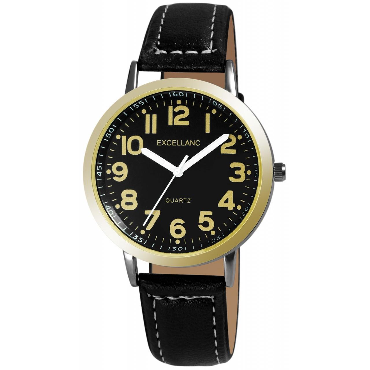 Reloj Excellanc® Hombre com Bracelete em Pele Sintética