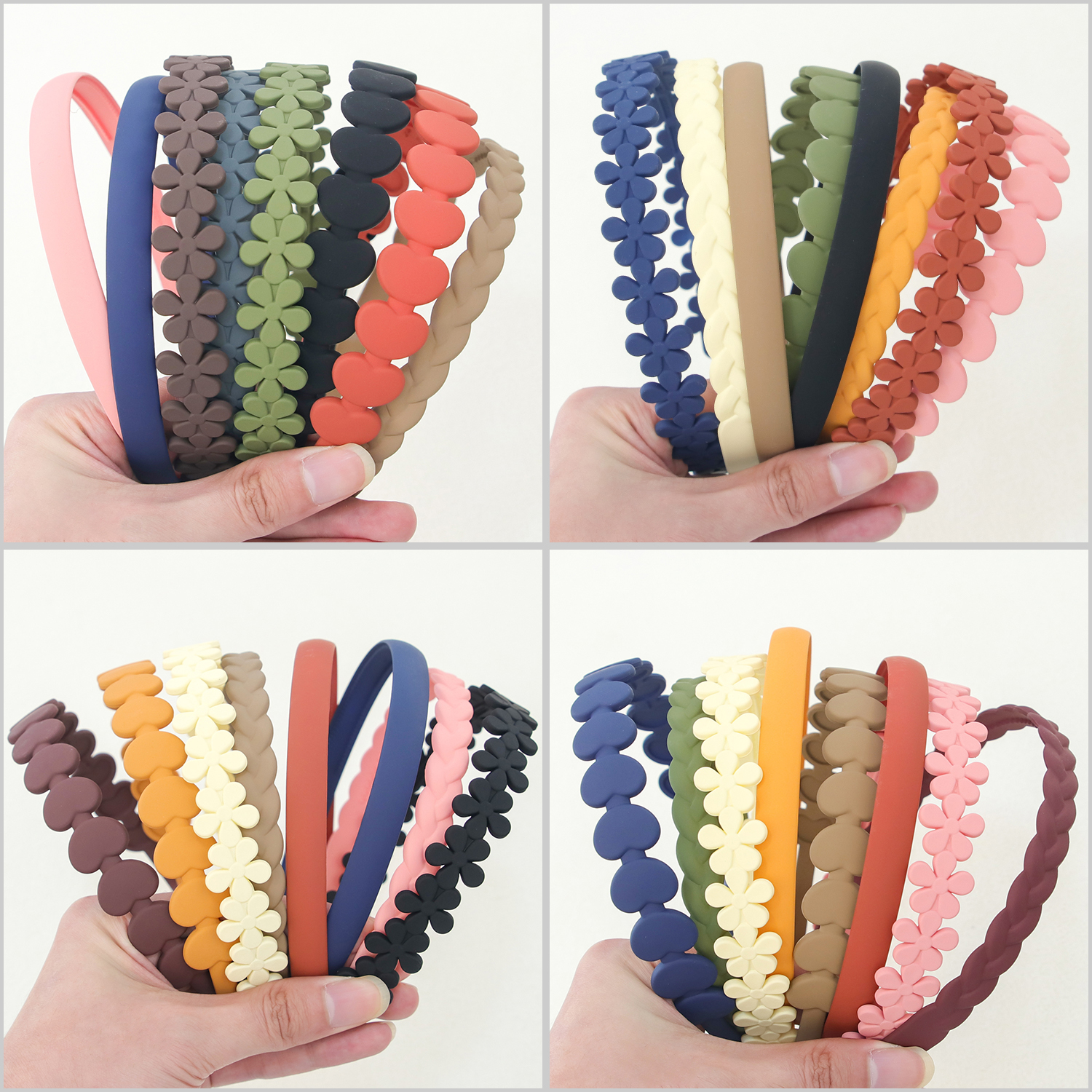 TK Diademas De Corazón De Cerezo Mate Para Niñas Accesorios De Cabello Diarios Para Niños 8/32 Piezas Color Sólido