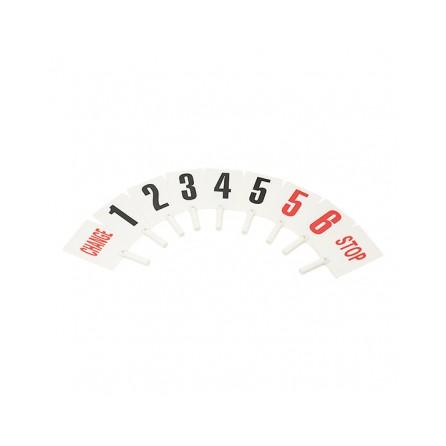 Softee - Juego de Faltas Personales de Baloncesto - 5 Palas Numeradas - Cambio y Tiempo Muerto - Tamaño 34.5x17x2cm