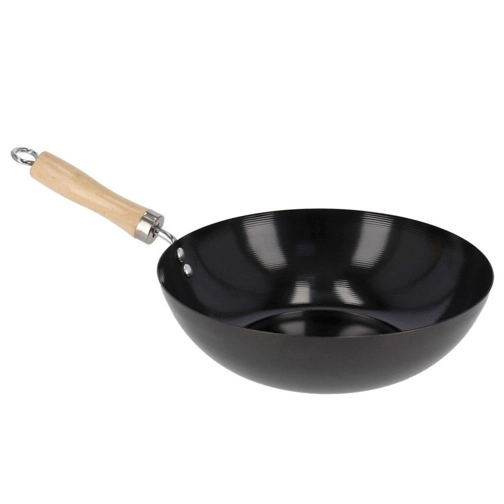 Sartén Wok 28 Cm Acero Con Mago De Madera Para Gas Vitrocerámica Eléctrico