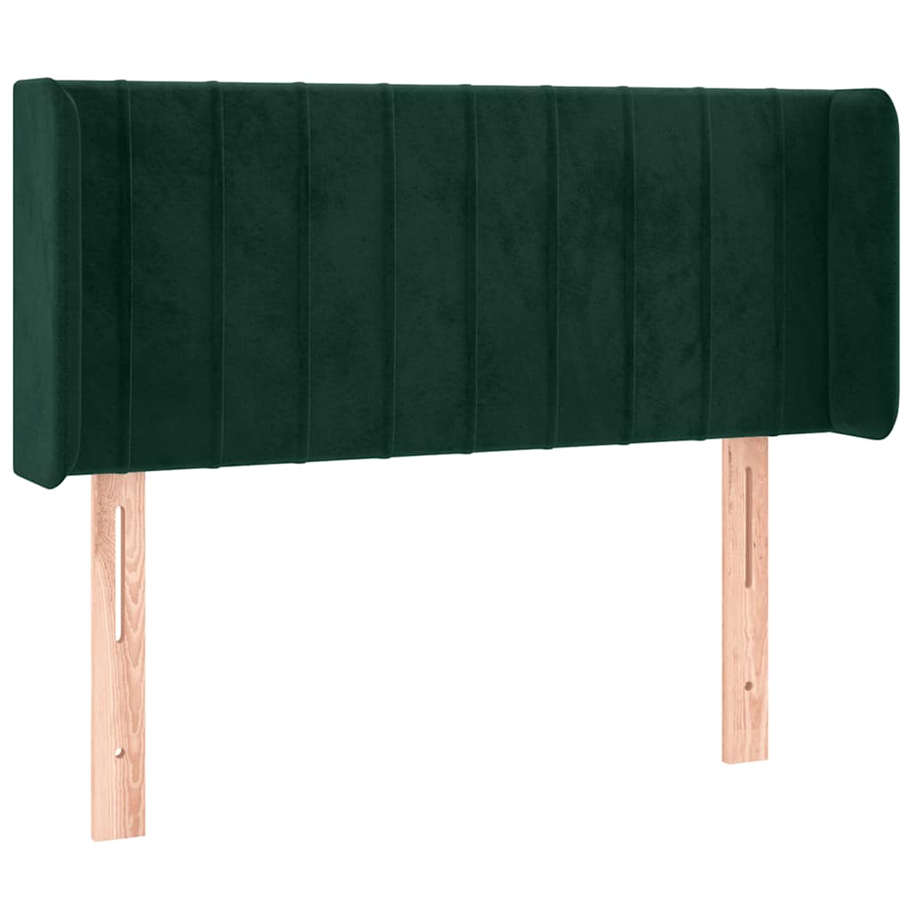 vidaXL Cabecero con LED de terciopelo verde oscuro 93x16x78/88 cm