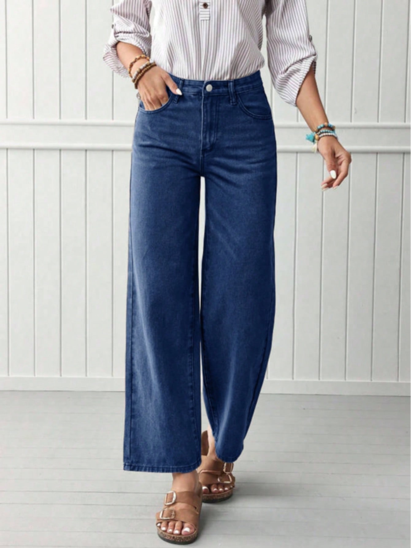 TK Jeans De Pitillo Para Mujer De Color Azul Profundo Estilo Clásico Y Elegante Con Bolsillos Cierre De Cremallera Talla Media