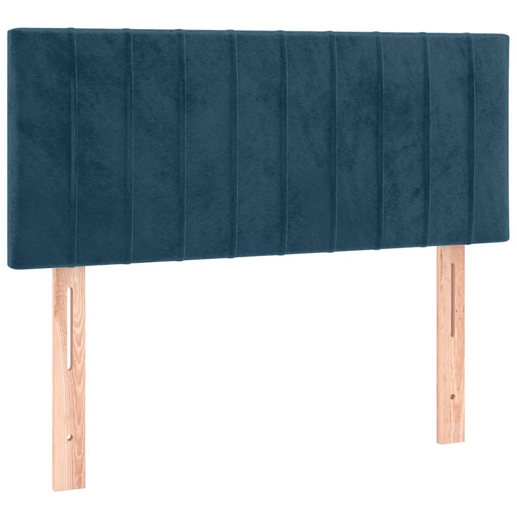 vidaXL Cabecero con LED de terciopelo azul oscuro 80x5x78/88 cm