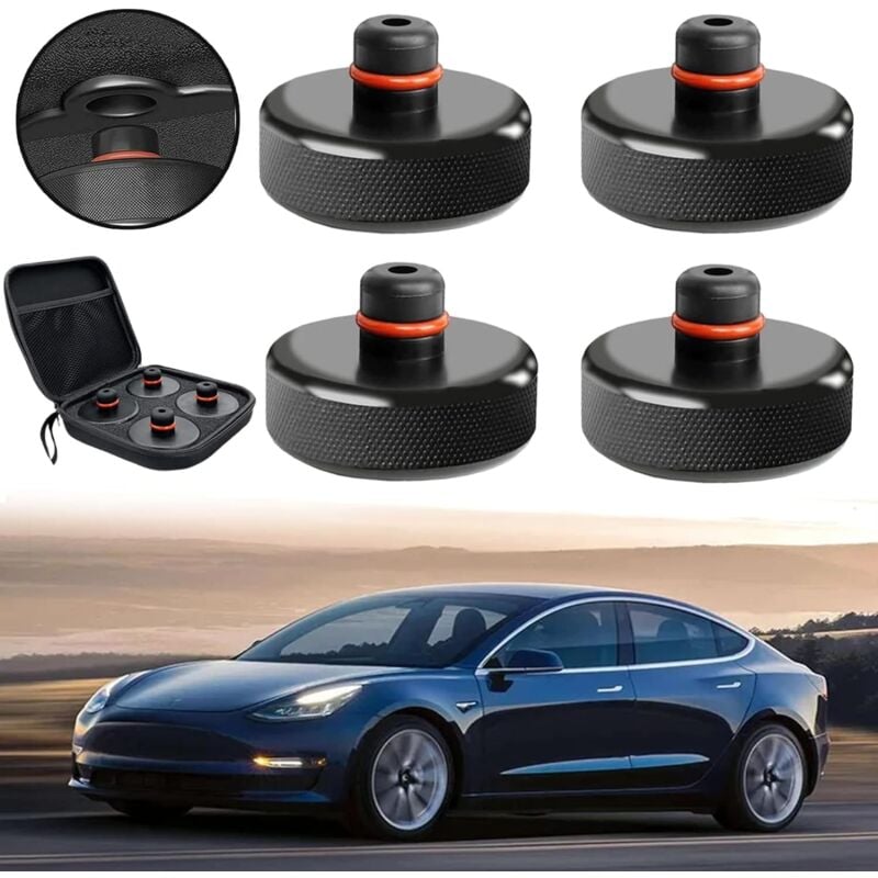 Almohadilla de elevación para Tesla Model 3/S/X/Y, 4 cojines con estuche de almacenamiento, accesorios para vehículos Tesla, herramientas de reparación de automóviles