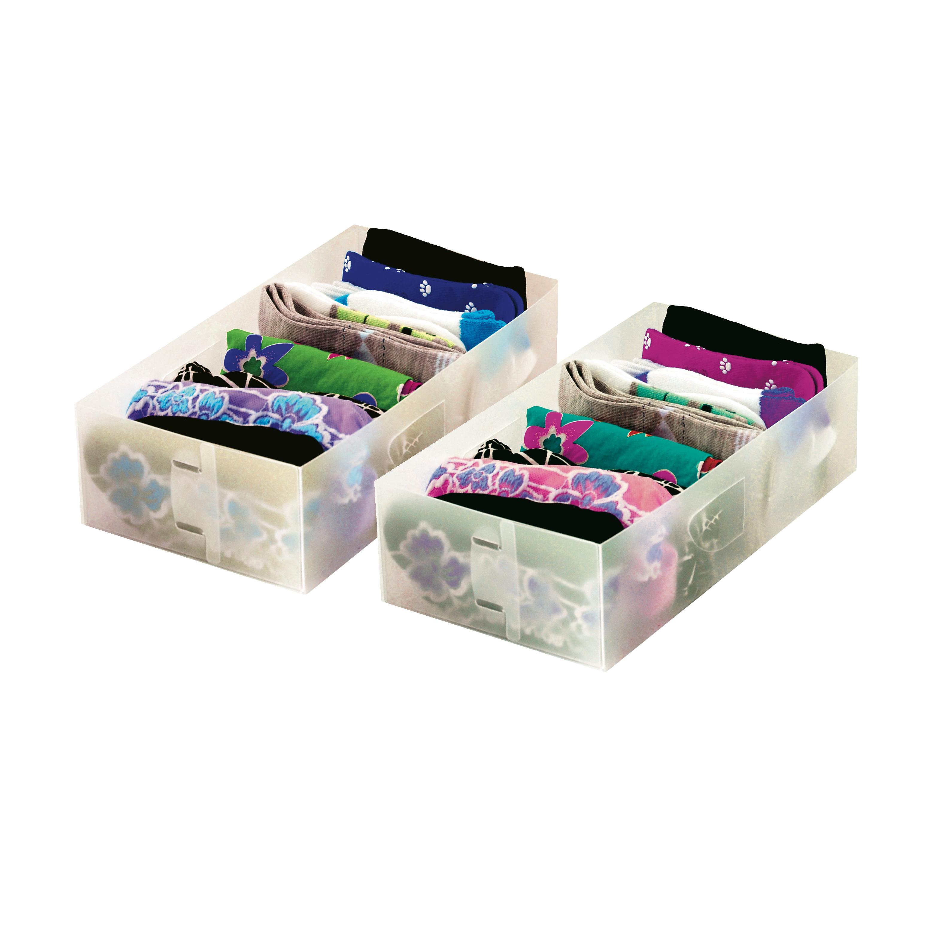 Set organizadores de cajones Jocca: 1, 2 o 3 unidades para ropa interior, calcetines, corbatas o cinturones, plegables, de polipropileno, resistentes, fáciles de montar, ideales para mantener orden en armarios y cómodas.