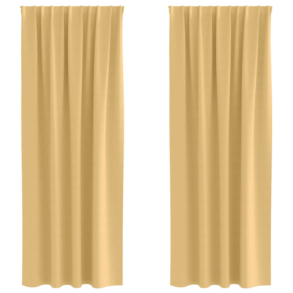 vidaXL Cortinas Opacas con Anillas 2 pcs 260 x 140 cm Poliéster
