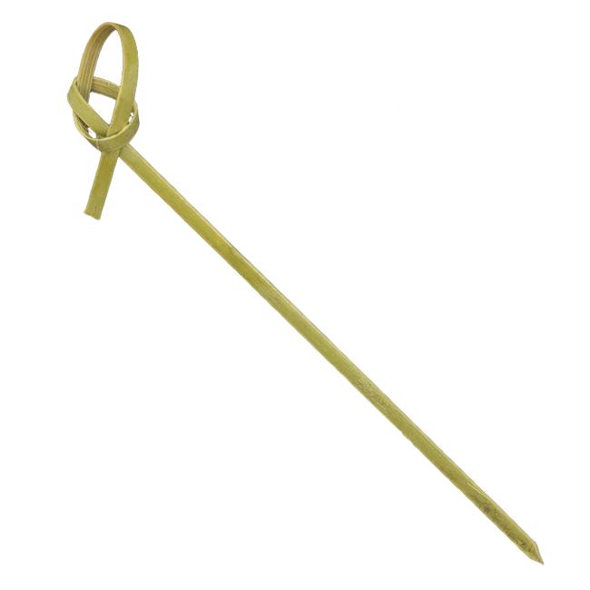 MONOUSO | Pinchos de Bambú "Lazo" Natural 10cm (10.000 Uds)