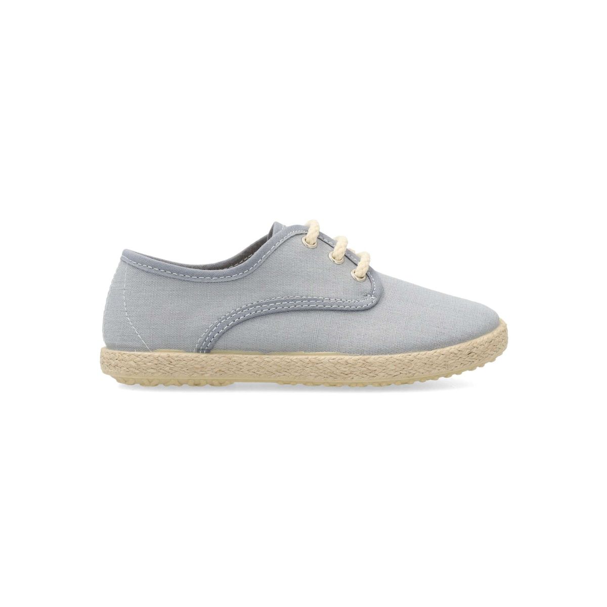 Peke's by Vanessa - Zapatillas blucher de yute y lino blanco para mujer, cómodas y transpirables con suela antideslizante de caucho natural, hechas en España