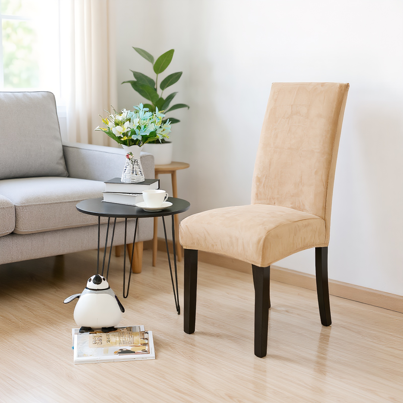 Funda de Silla Súper Suave con Elasticidad en Cuatro Lados, Ajustable, Transpirable y Multicolor, Ideal para Comedor y Salón