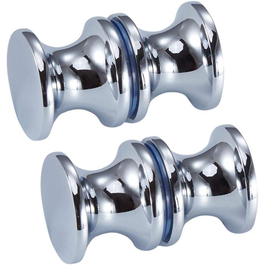 CA Manija para puerta de ducha, 2 piezas de acero inoxidable para bañera o baño.