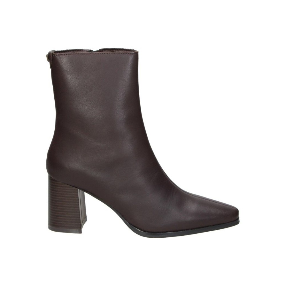 MTNG | Botines de Tacón Mustang para Mujer – Botín con Tacón en Color Moka con Cremallera Lateral – Tacón Alto y Cómodo – Estilosos – Puntiagudos – Versátiles – Polipiel – Modelo 55474