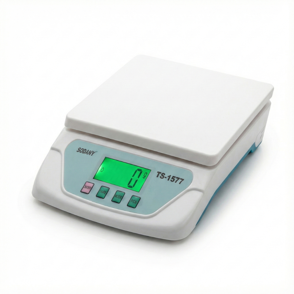SODANY Báscula Digital Cocina 10kg/1g, Peso Electrónico Alta Precisión con Pantalla LCD y Tara, Ideal Repostería y Oficina
