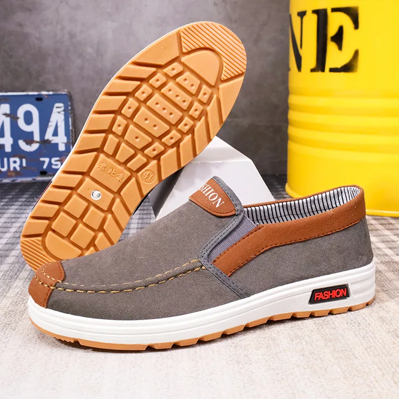 TK Zapatos Para Hombre Talla Grande Loafers Casuales Cómodos Zapatillas Slip on Zapatos Ligeros Vintage Planos De Algodón round Toe Antideslizantes Resistentes Al Agua