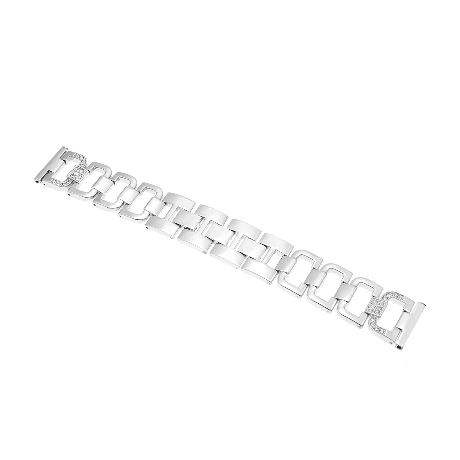 DAM.Correa universal de acero inoxidable y brillantes para relojes de 22mms.Sistema Quick Release de fácil cambio. 16x2x0,30cm