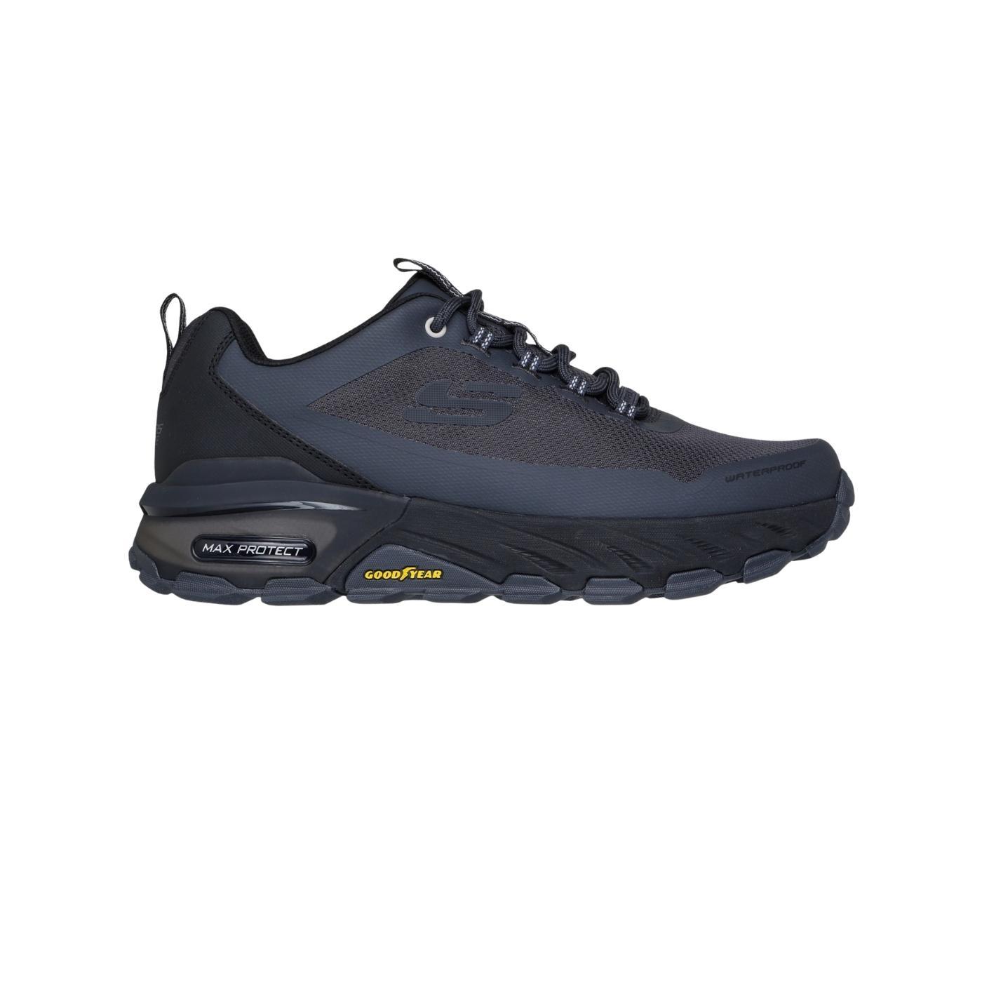 Zapatillas skechers max protect waterproof negro de hombre.