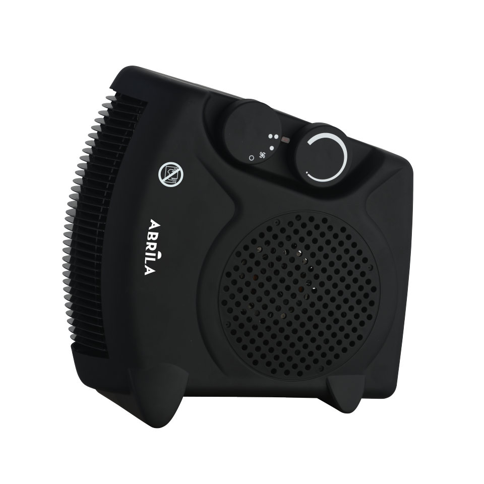 ABRILA Termoventilador Elecrico Hopi 2000w Blanco/Negro para elehgir  Vertical/horizontal 2pot.3func.termostato Reg.asa 24,5x11,5x24,5cm Calidad Garantizada
