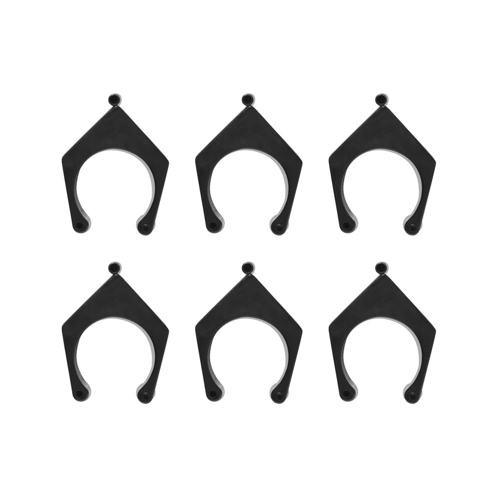 Repuestos para soportes cañas de pesca. Horquilla soporte caña 25x3 y 30x3 negro. Lotes de 5 unidades.