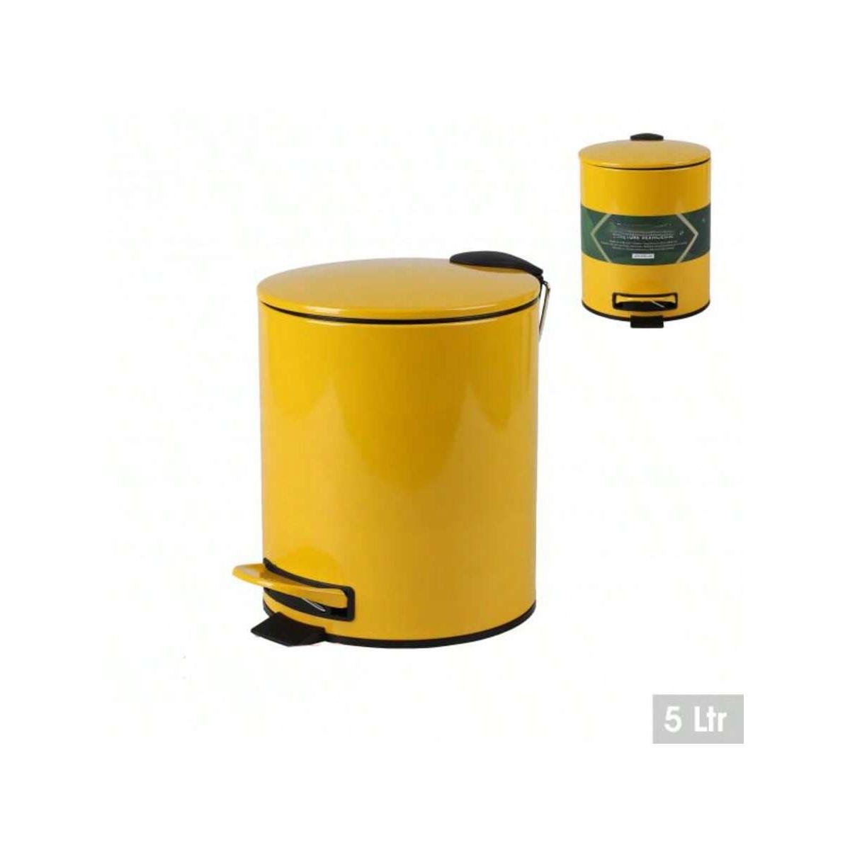 Papelera con pedal 5L | Varios colores Con tapa silenciosa y cubo interior extraíble|Ideal para baño, cocina u oficina|Diseño metálico compacto y resistente|Antiodores y fácil de limpiar