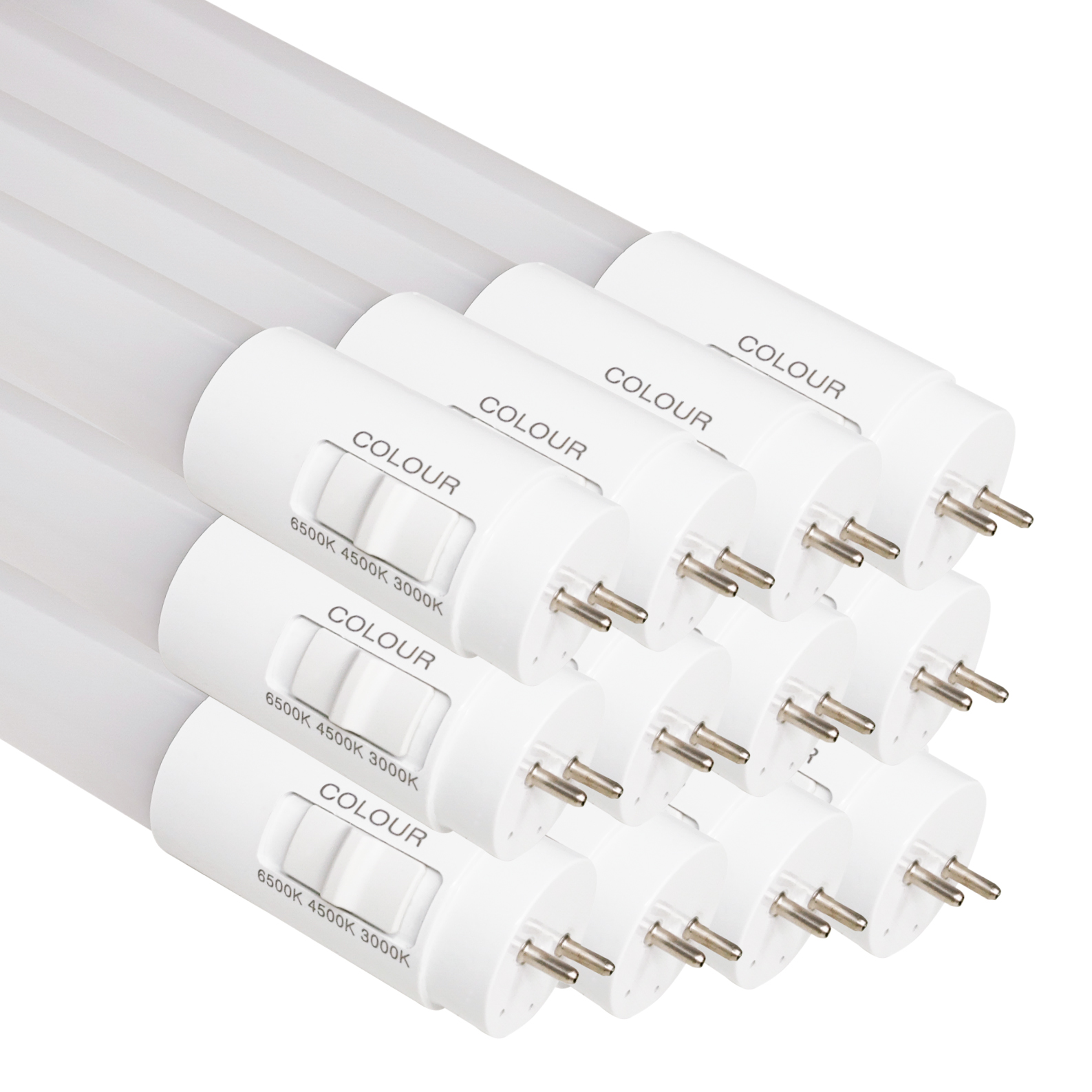 LED ATOMANT Tubo LED T8 G13 60cm 9W 1100lm Tipo A+B, Conexión Un y Dos Laterales, CCT (Selector de Color Blanco Calido, Neutro y Frío), Ángulo 360º, Alta Eficiencia, Reemplazo Fluorescente Convencional, Ideal para Garaje, Almacén, Oficina o Trasteros