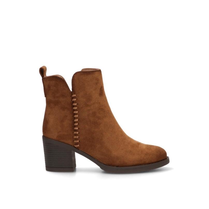 Botin Etika - Mujer - Tacón Medio - Modelo 30042 - Color Camel