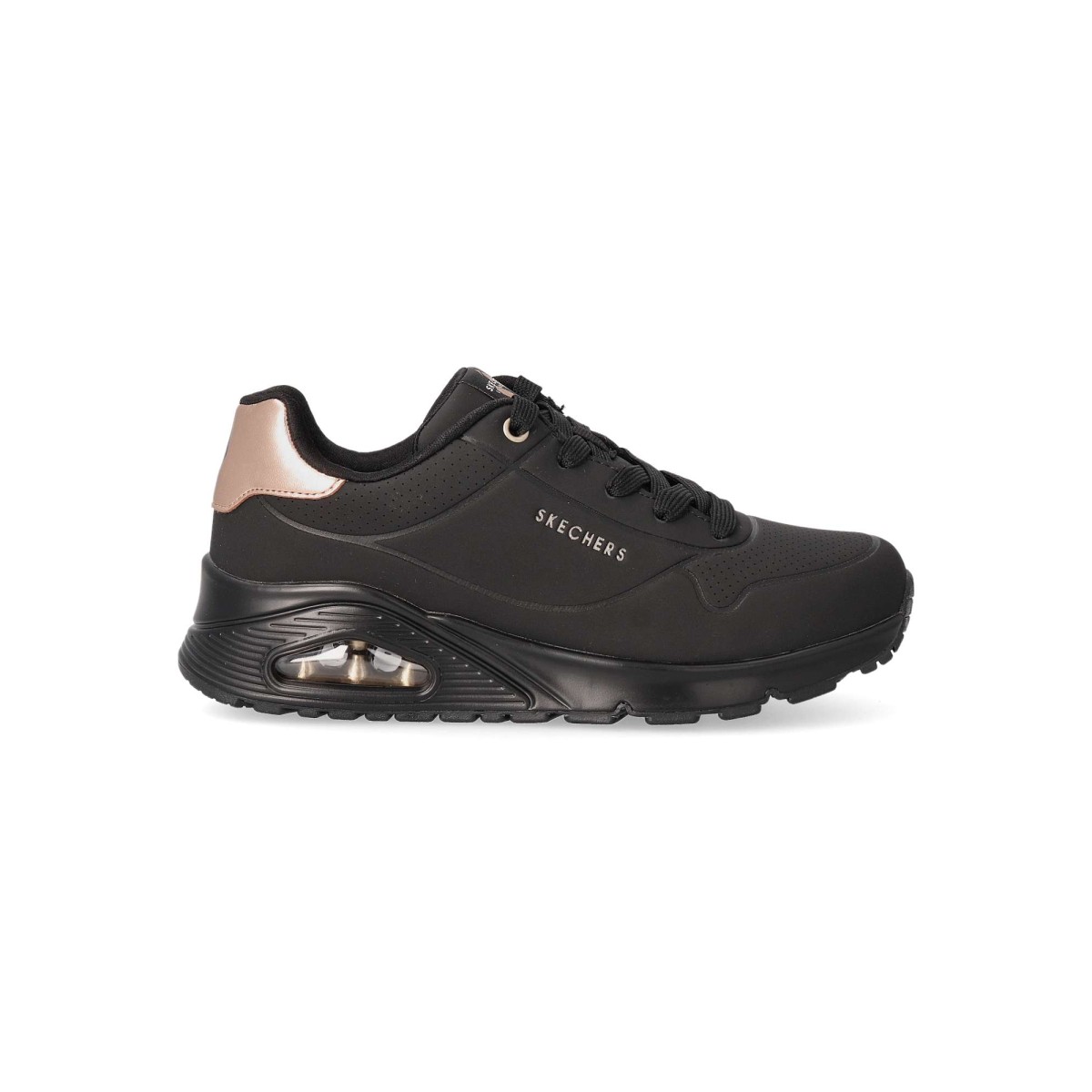 Skechers - Zapatillas Street Uno Gen1 Shimmer Away para mujer de duraleather sintético con plantilla Air-Cooled Memory Foam
