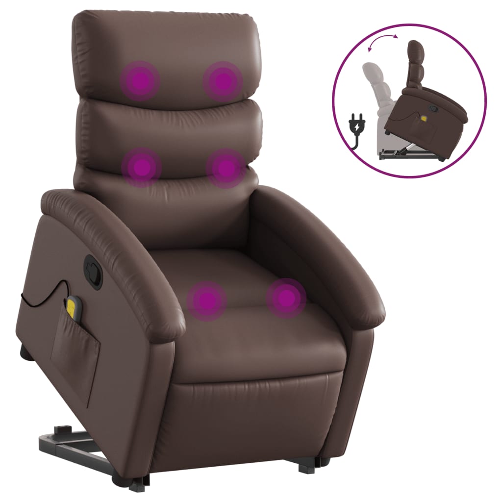 Vidaxl Sillón Reclinable de Masaje con Función de Elevación