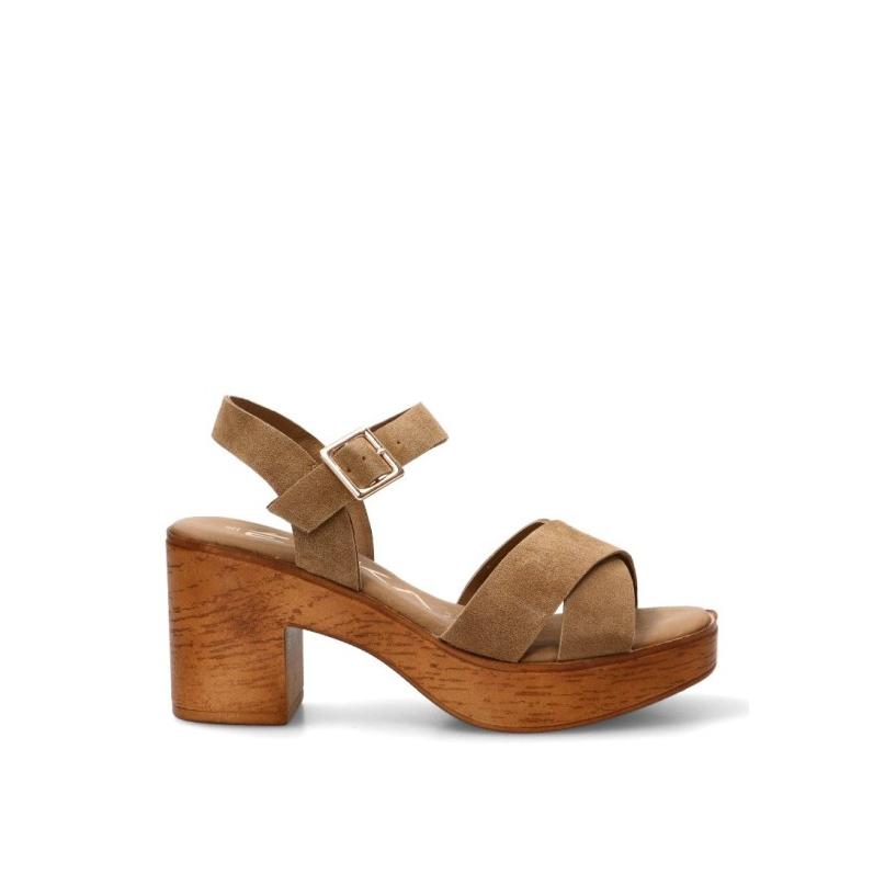 Sandalia Weekend Etika - Mujer - Tacón Alto - Modelo 30040 - Color Taupe