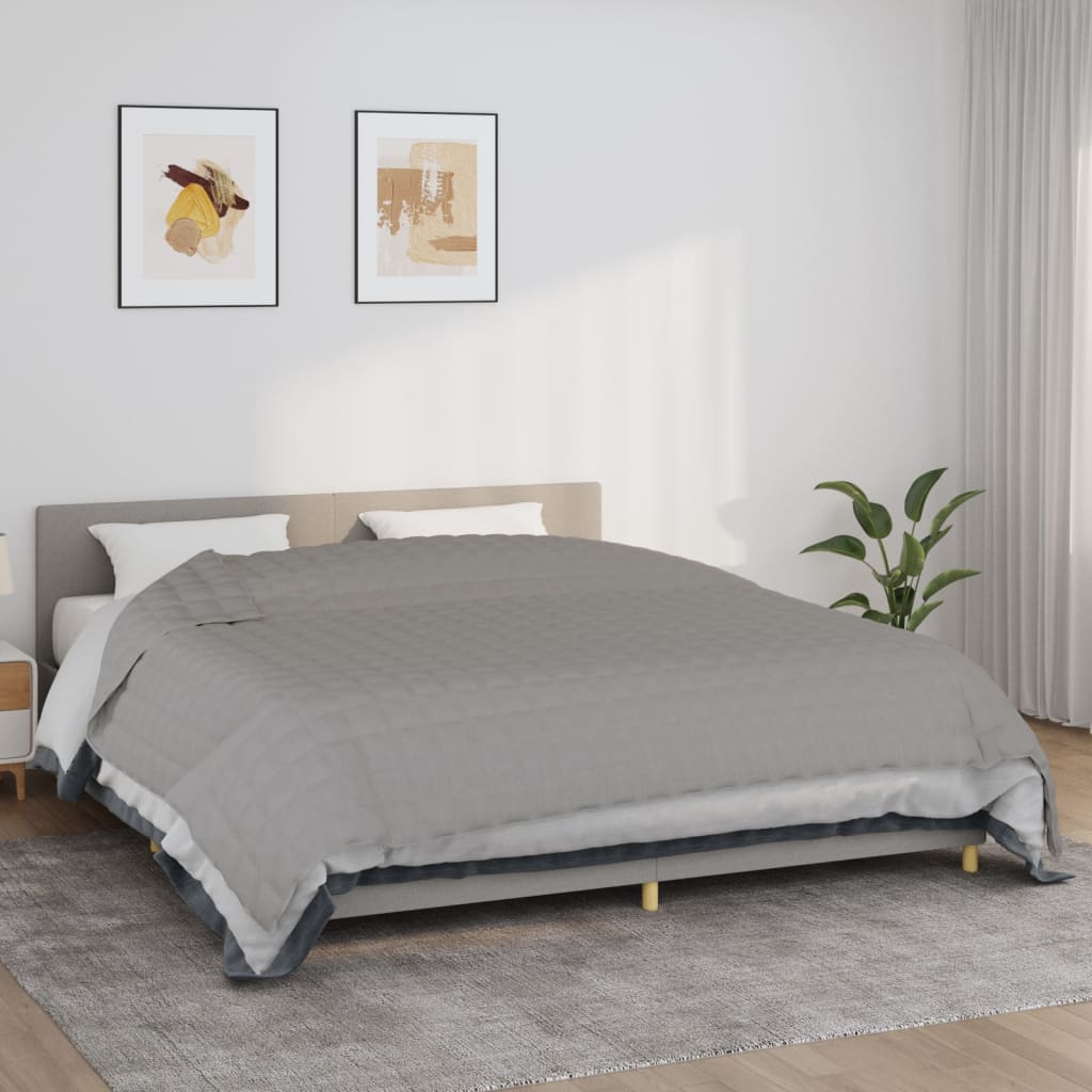 vidaXL Manta con peso tela 235x290 cm 15 kg manta de edredón Color Azul, Crema, Gris y mas